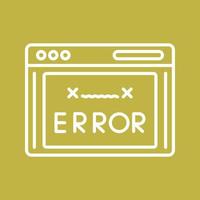 icono de vector de código de error