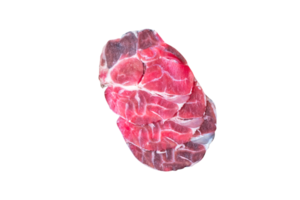 Raw sliced beef for Shabu Shabu on transparent background, PNG File