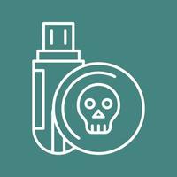 Infected Usb Drive Vector Icon