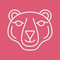 icono de vector de oso polar