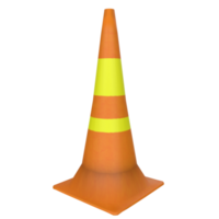 Traffic cone isolated on transparent png