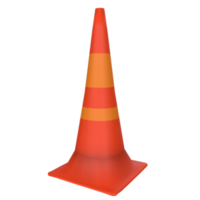 Traffic cone isolated on transparent png