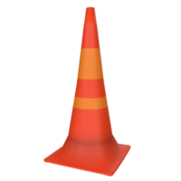 Traffic cone isolated on transparent png