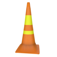 Traffic cone isolated on transparent png