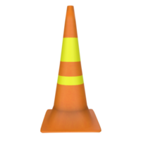 Traffic cone isolated on transparent png