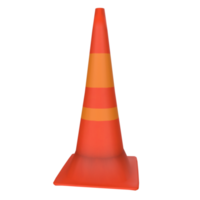 Traffic cone isolated on transparent png