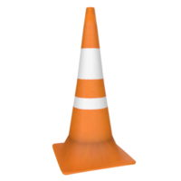 Traffic cone isolated on transparent png