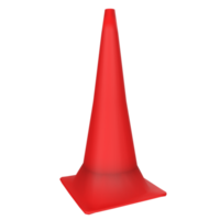 Traffic cone isolated on transparent png