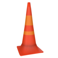 Traffic cone isolated on transparent png