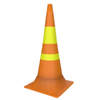 Traffic cone isolated on transparent png