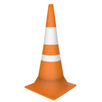 Traffic cone isolated on transparent png