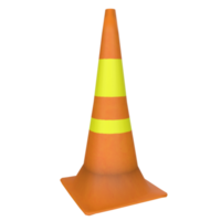 Traffic cone isolated on transparent png