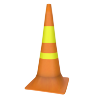 Traffic cone isolated on transparent png