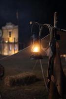 The lantern in the cowboy's camp photo