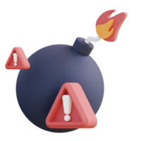 3d Illustration von Boom Warnung png