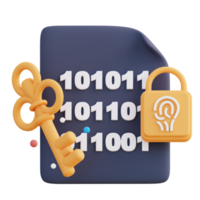 3d illustration of data security code png