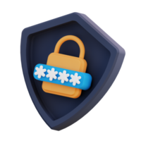 3d illustration of password security png