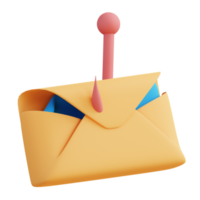 3d illustration de email Les données vol png