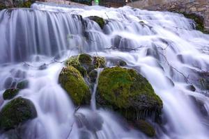 Long Exposure River Landscape During Fall photo