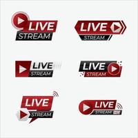 Live Streaming Logo Set vector