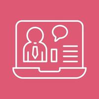 Online Job Interview Vector Icon