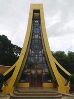 Saint Judas Thadeus Chapel, Catholic Church of christ in Batam, Riau Islands, Indonesia, beautiful architecture at he front view. photo