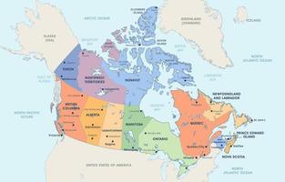 Canada Detailed Country Map vector