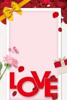 love letter valentines day background photo