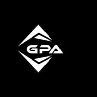 GPA abstract technology logo design on Black background. GPA creative initials letter logo concept. vector