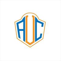 AVC abstract monogram shield logo design on white background. AVC creative initials letter logo. vector