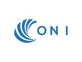 ONI letter logo design on white background. ONI creative circle letter logo concept. ONI letter design. vector