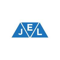 EJL triangle shape logo design on white background. EJL creative initials letter logo concept. vector