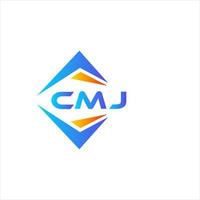 cmj resumen tecnología logo diseño en blanco antecedentes. cmj creativo iniciales letra logo concepto. vector