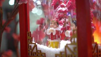 Select focus Chines new year toy video
