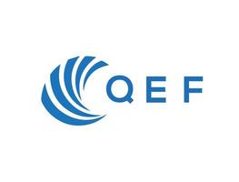 QEF letter logo design on white background. QEF creative circle letter logo concept. QEF letter design. vector