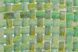 Green leaves pattern,Weaving coconut leaf texture photo