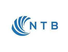 ntb letra logo diseño en blanco antecedentes. ntb creativo circulo letra logo concepto. ntb letra diseño. vector