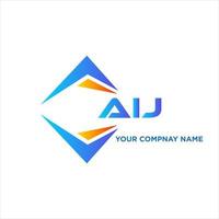 AIJ abstract technology logo design on white background. AIJ creative initials letter logo concept. vector