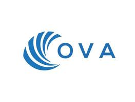 OVA letter logo design on white background. OVA creative circle letter logo concept. OVA letter design. vector