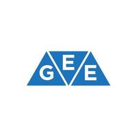 EGE triangle shape logo design on white background. EGE creative initials letter logo concept. vector
