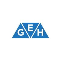 EGH triangle shape logo design on white background. EGH creative initials letter logo concept. vector