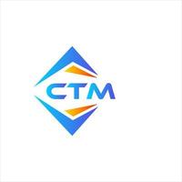 CTM abstract technology logo design on white background. CTM creative initials letter logo concept. vector