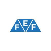 EFF triangle shape logo design on white background. EFF creative initials letter logo concept. vector