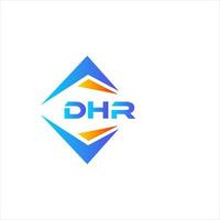 DHR abstract technology logo design on white background. DHR creative initials letter logo concept. vector