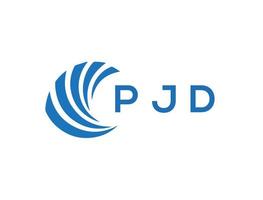 PJD letter logo design on white background. PJD creative circle letter logo concept. PJD letter design. vector