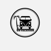 On vacation logo free vector