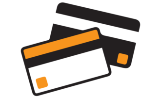 crédito tarjetas pago icono en transparente antecedentes png