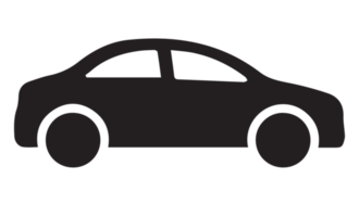 Car monochrome icon on transparent background. png