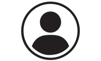 User icon on transparent background png
