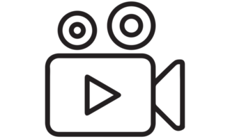 video camera symbool. PNG video camera icoon symbool. illustratie Aan transparant achtergrond PNG